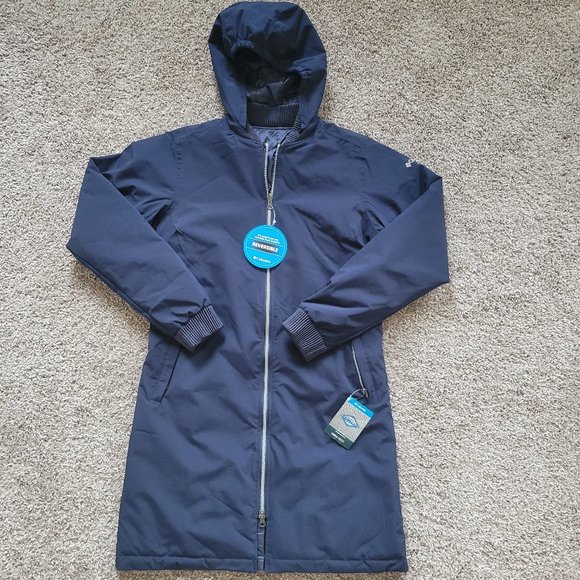 Columbia Hillswest Garden Reversible Blue Jacket Women's Size Small - Picture 2 of 5